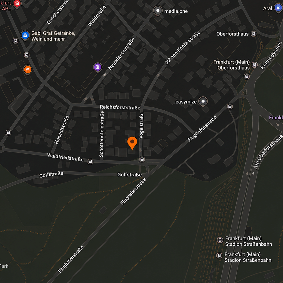 Location Frankfurt Map Quadrat